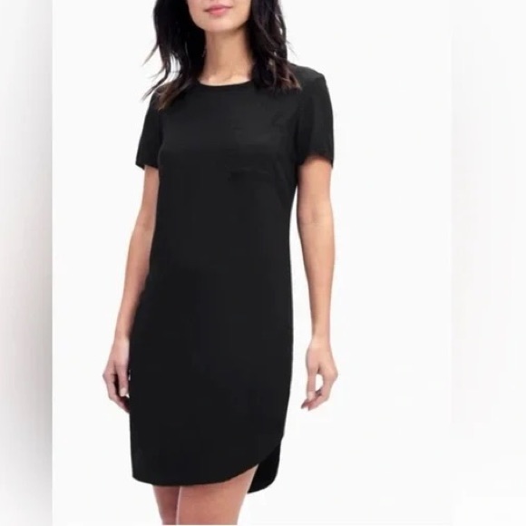 Splendid Black Knit Jersey T-Shirt Dress